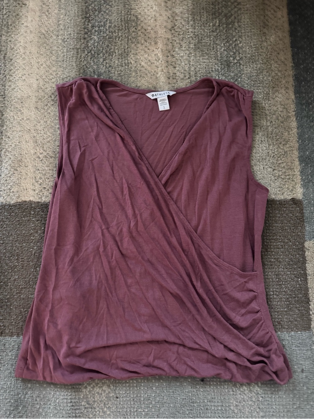 Athleta Surplice Sleeveless Tank Top - Plum